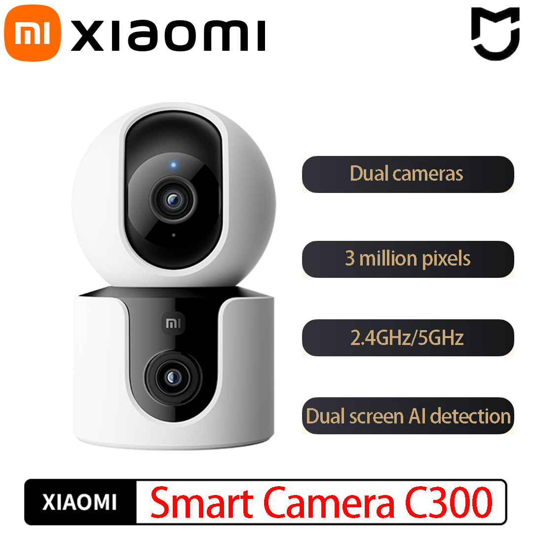 Home Security Camera Xiaomi Mi 360 - Kamera Cerdas Xiaomi C300 Lensa Ganda
