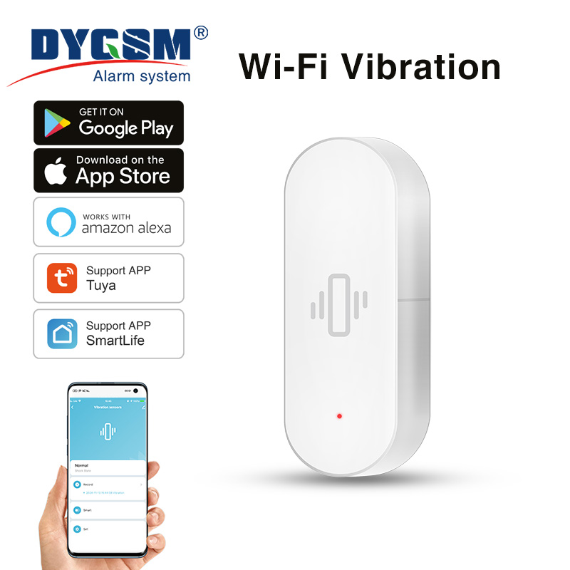 Home Security App - Sensor Getaran WiFi Tuya, Deteksi Sensitif,