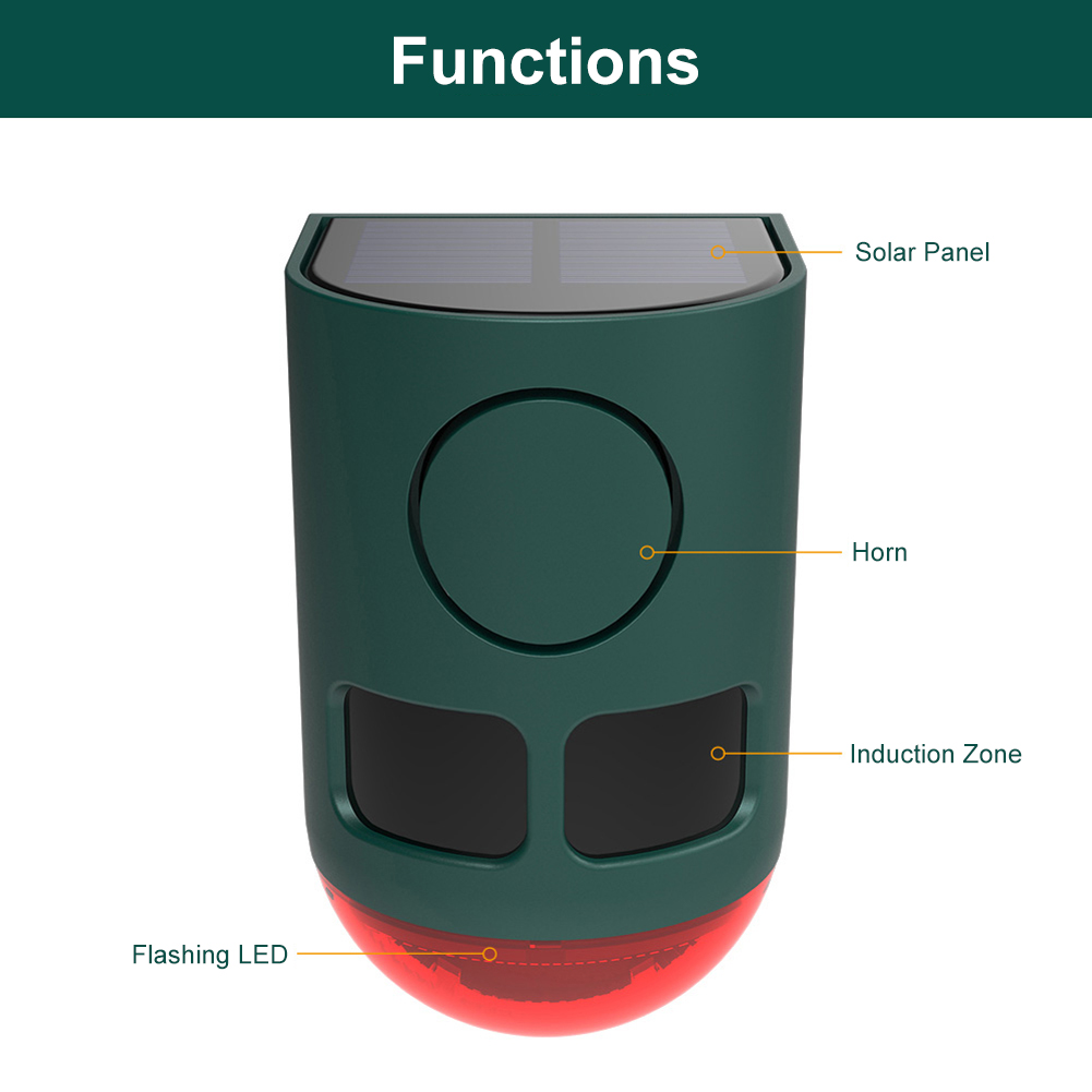 Home Security Yard Sensors - Alarm Sensor Gerak Luar Ruangan Tenaga