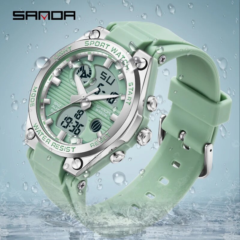 Home Security Electronics - SANDA jam tangan Digital LED wanita,