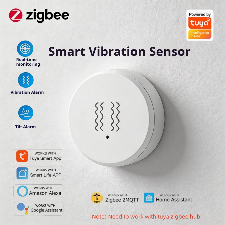 Home Security App - Sensor Getaran Cerdas Tuya Zigbee Alarm