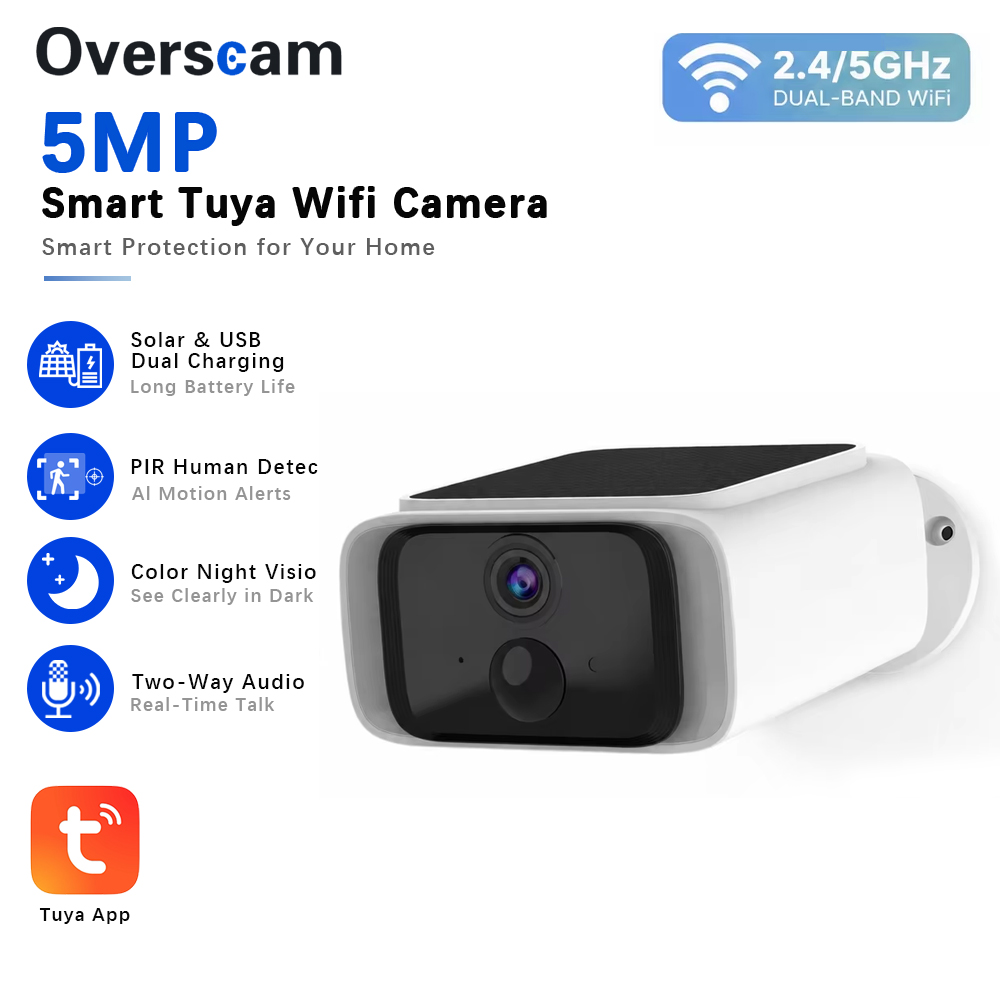 Home Security Packages - Kamera Keamanan Tenaga Surya Tuya 5MP