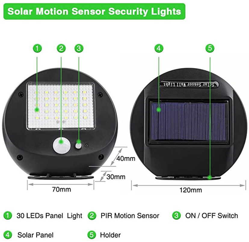 Solar Power PIR lampu dinding  - Home Security Yard Sensors ulasan dan harga
