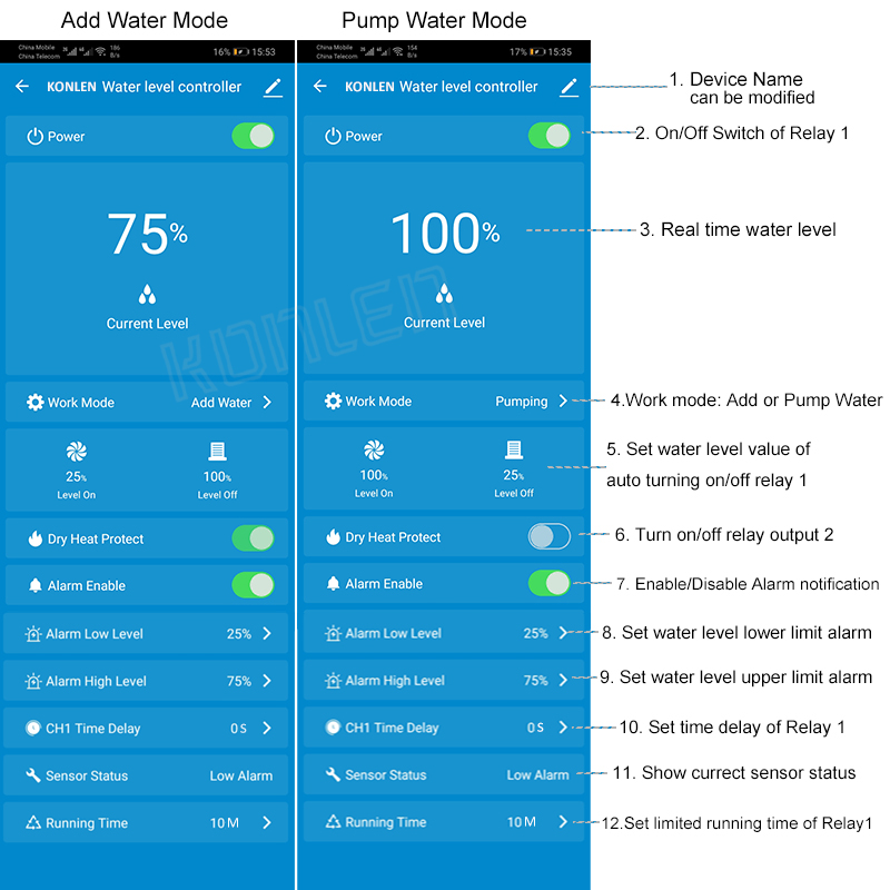 KONLEN Tuya Sensor Level Air W - Home Security App ulasan dan harga