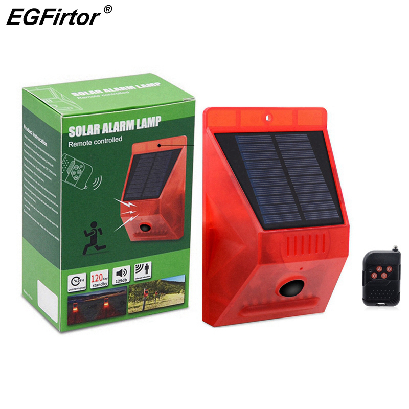 Solar Lampu Alarm Remote Kontr - Home Security Yard Sensors ulasan dan harga