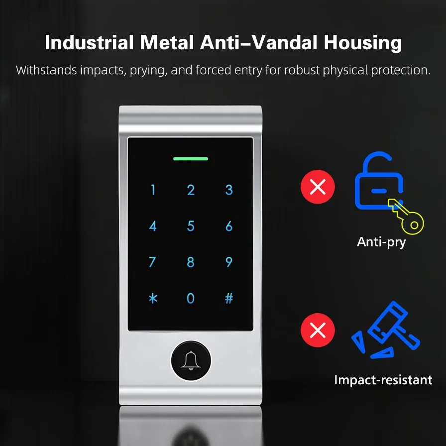 Sistem Akses Keypad Sentuh Kon - Home Security Doors ulasan dan harga