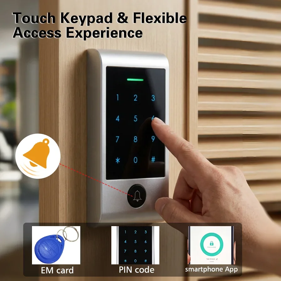 Sistem Akses Keypad Sentuh Kon - Home Security Doors ulasan dan harga