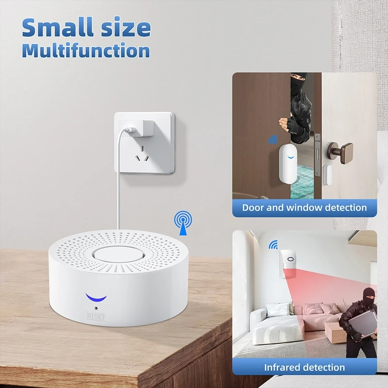 Sensor Pintu WiFi Tuya Rumah P - Home Security Alarm System ulasan dan harga