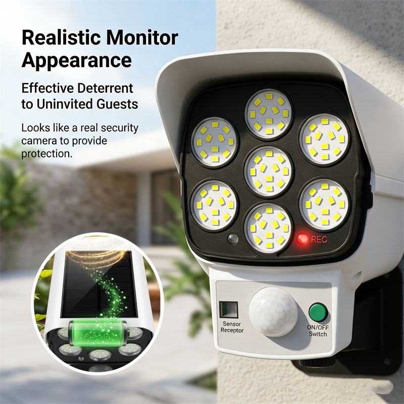 Kamera Keamanan Tiruan Tenaga  - Home Security Yard Sensors ulasan dan harga