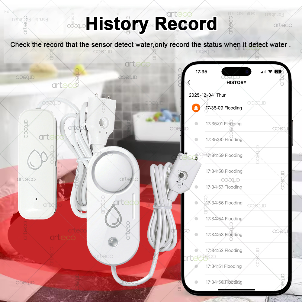 Sensor Kebocoran Air Zigbee Al - Home Security App ulasan dan harga