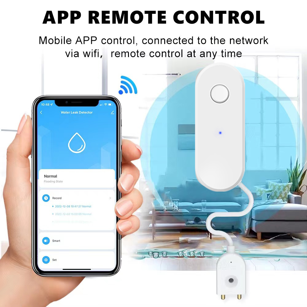 Tuya WiFi Sensor kebocoran air - Home Security App ulasan dan harga