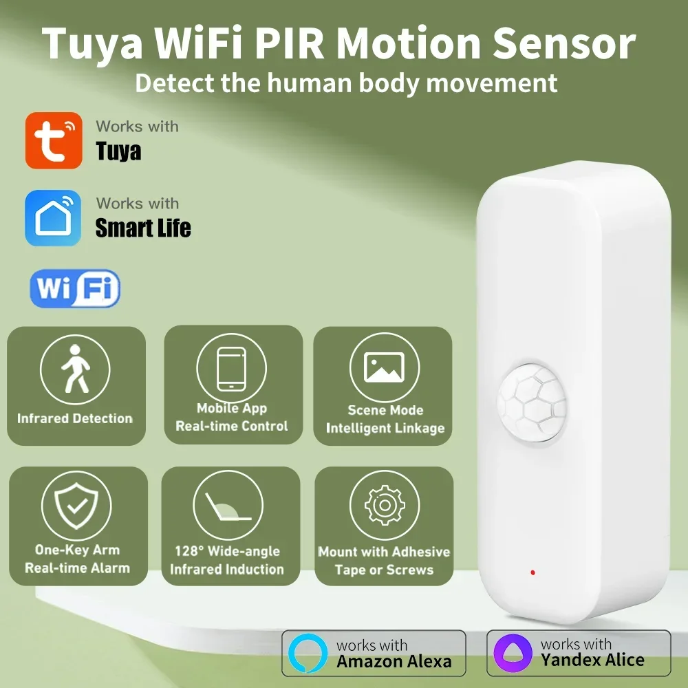 Tuya Sensor gerak WiFI PIR tub - Home Security App ulasan dan harga